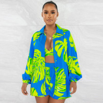 Sexy printed outerwear three piece nightclub outfit Sexy printed outerwear three piece nightclub outfit