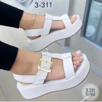 Women's shoes H-shaped broadband casual thick sole solid color sandals Women's shoes H-shaped broadband casual thick sole solid color sandals