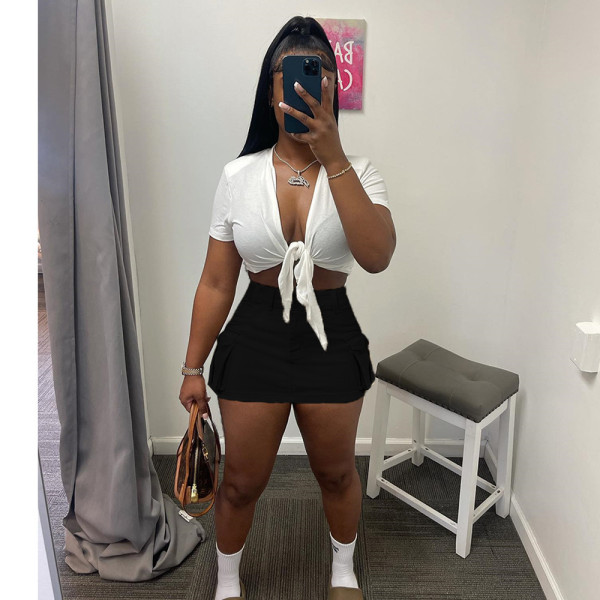 Workwear Pocket Sexy Skirt