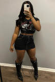 Short skirt high elastic solid sexy Denim skirt skirt