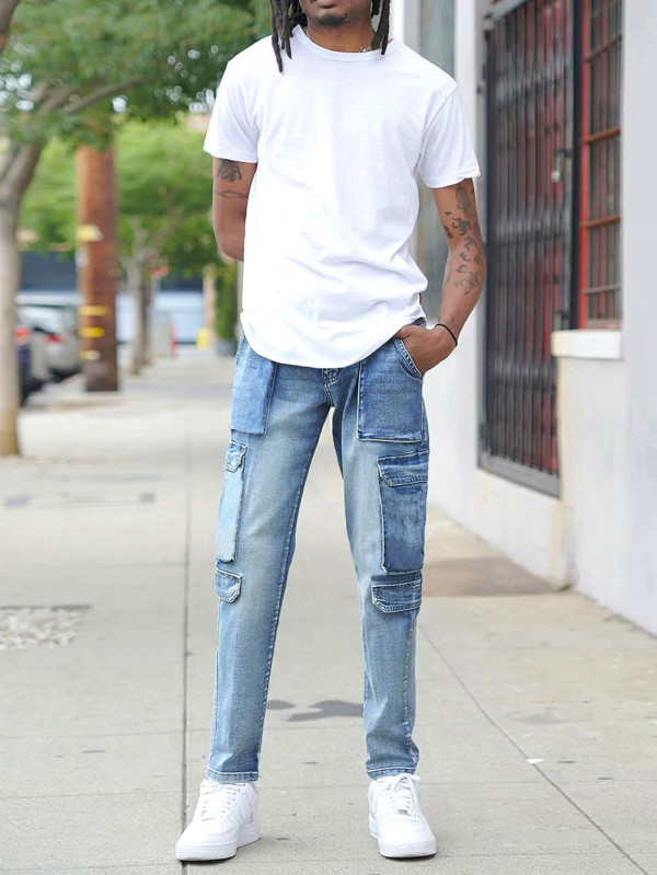 Elastic jeans Cargo pants