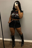 Short skirt high elastic solid sexy Denim skirt skirt
