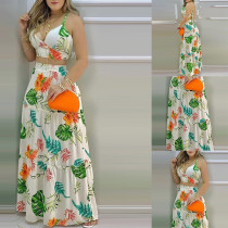 Women's printed fresh and sweet casual fashion sexy skirt set Women's printed fresh and sweet casual fashion sexy skirt set