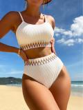Bikini Fashion Women's Split Sleeveless Swimwear with Chest Cushion Swimwear
