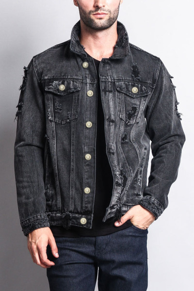Perforated Jean jacket