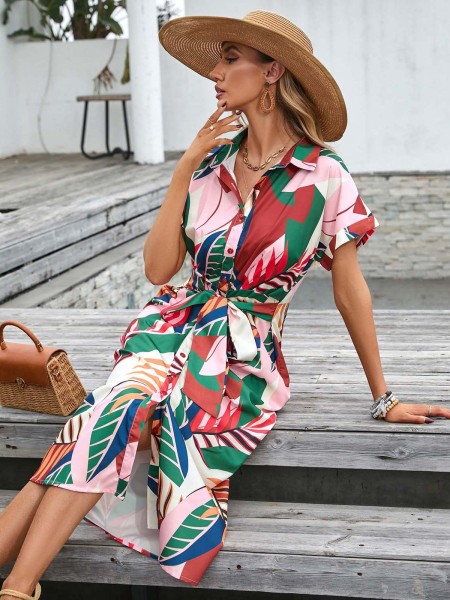 Closed fit single breasted dress