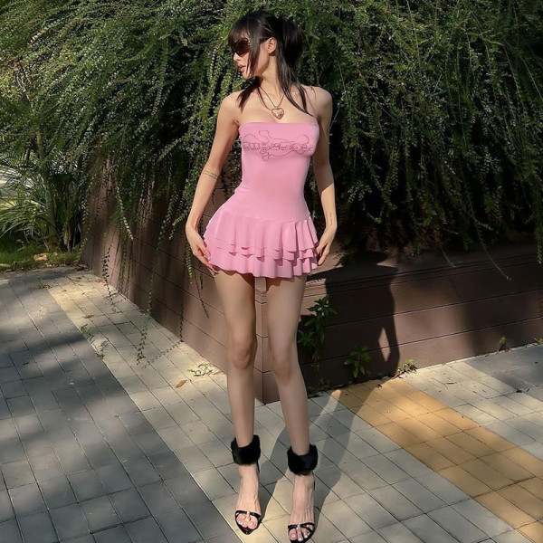 Sexy Slim Fit Bra Hot Diamond Spicy Girl Hip Wrap Dress