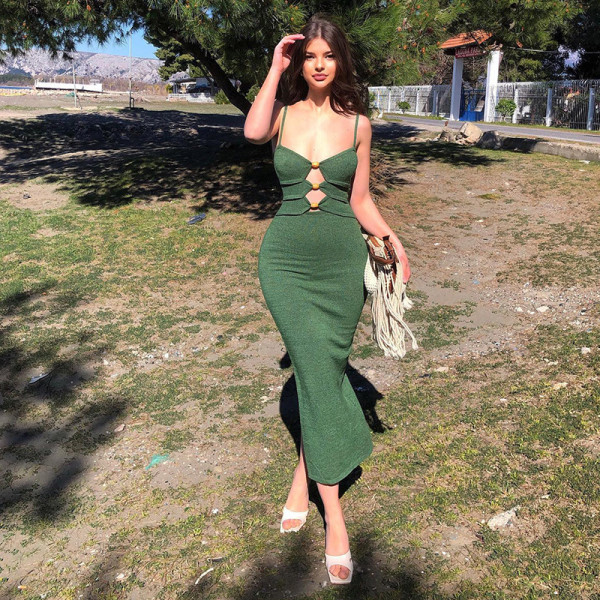 Small Fashion design feeling slim sexy hollow suspender dress
