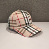 British Baseball cap women's outdoor sports Sun hat classic plaid cap