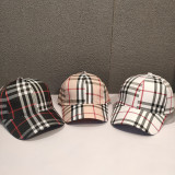 British Baseball cap women's outdoor sports Sun hat classic plaid cap