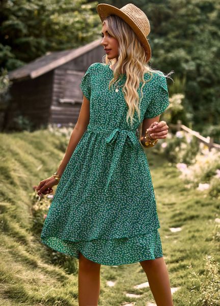 Round neck casual dress