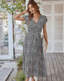 Sexy and elegant dress, spring/summer printed casual vacation dress