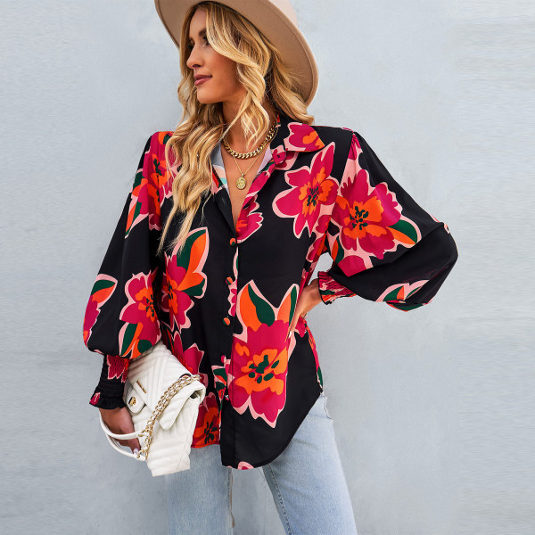 Contrast printed shirt