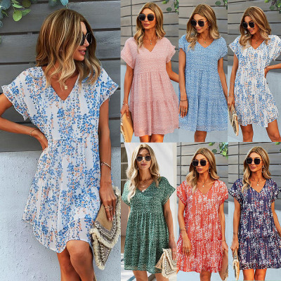 Summer Elegant A-line Skirt Loose Chiffon