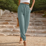 High waisted solid color leggings
