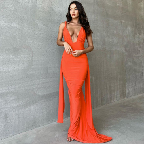 Sexy Open Back Hollow Sleeveless Dress