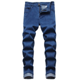 Stretch Slim Fit Retro Jeans Slim Fit Men's Casual Amazon Denim Pants