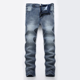 Stretch Slim Fit Retro Jeans Slim Fit Men's Casual Amazon Denim Pants