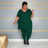 Solid color set loose pants