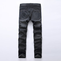Denim pants with elastic edging Denim pants with elastic edging