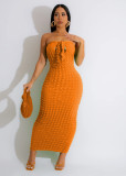 Sexy Slim Fit Bubble Cloth Sleeveless Dress