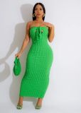 Sexy Slim Fit Bubble Cloth Sleeveless Dress