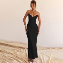 Sexy slim fitting fishbone bra fishtail dress