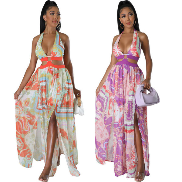 Women's Fashion French Long Dress Luxury Sleeveless Skirt