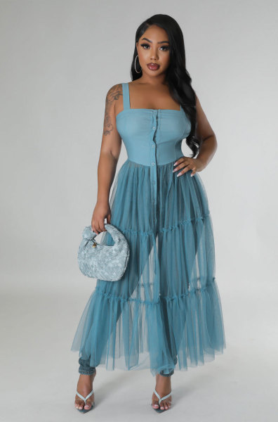 Women's high-end skirt casual dress Slip dress