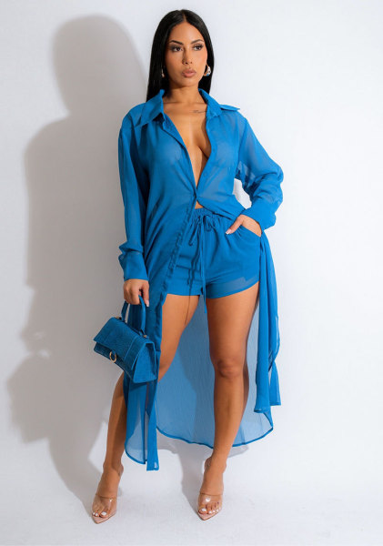 Fashion Chiffon Solid Color Set