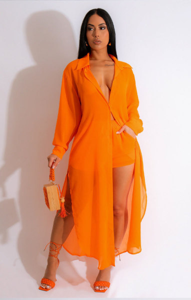 Fashion Chiffon Solid Color Set
