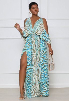 Women's sleeveless dress large slit French Slip dress