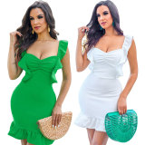 Women's Slip dress summer lady dress Small and thin French skirt wrap hip skirt skirt