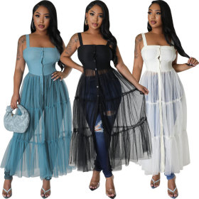 Women's high-end skirt casual dress Slip dress