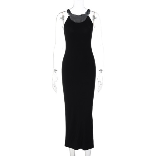 Invisible Shoulder Strap Slim Fit Slim Slim Slim Strap Dress