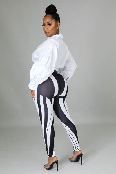 Printed tight pants
