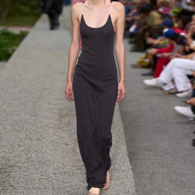 Invisible Shoulder Strap Slim Fit Slim Slim Slim Strap Dress