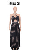 Slip dress floral dress women's skirt