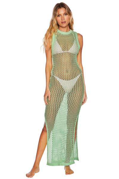 Beach smock, hollowed out knit vest, vacation dress, bikini outerwear