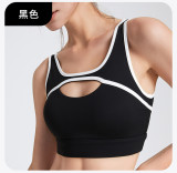 Wear shockproof yoga suit inside the back, Camisole, and wear running fitness bra outside