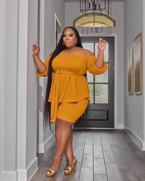 Fat Po Large One Shoulder Casual Strap Two Piece Set