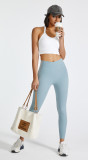 Fitness Sports Bra Underwear Rib Hanging Neck Shock Absorbing Gathering Yoga Tank Top