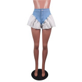 Fashionable and casual denim with four side stretch stitching shorts and denim shorts