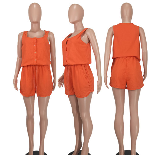 Fashion casual imitation cotton waffle two-piece set