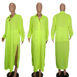 Fashion Chiffon Shirt Long Two Piece Set