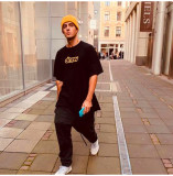 Drew Short Sleeve Letter Base Shirt Couple Fashion Brand High Street Round Neck Short Sleeve T-shirt