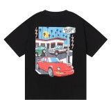 Cartoon 911 Racing Fashion Brand High Street Loose Men's and Women's Short Sleeve T-shirt