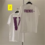 Unisex Big V Couple Loose Short Sleeve T-shirt for Men and Women