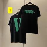 Unisex Big V Couple Loose Short Sleeve T-shirt for Men and Women