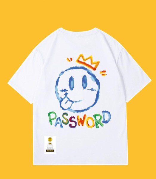 Smiling Face T-shirt Short Sleeve